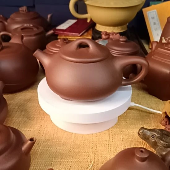 紫砂茶壶精工半手，原矿紫砂底槽清泥料。