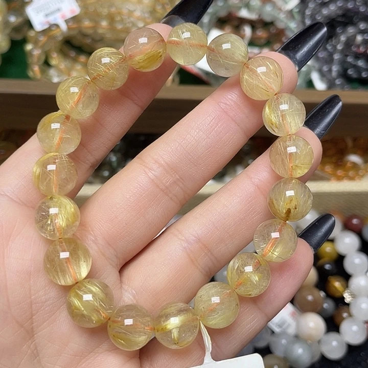 水晶未镶嵌手链金发晶10.7