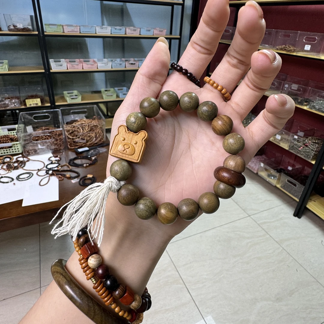 【耶耶家】绿檀12mm单圈小熊