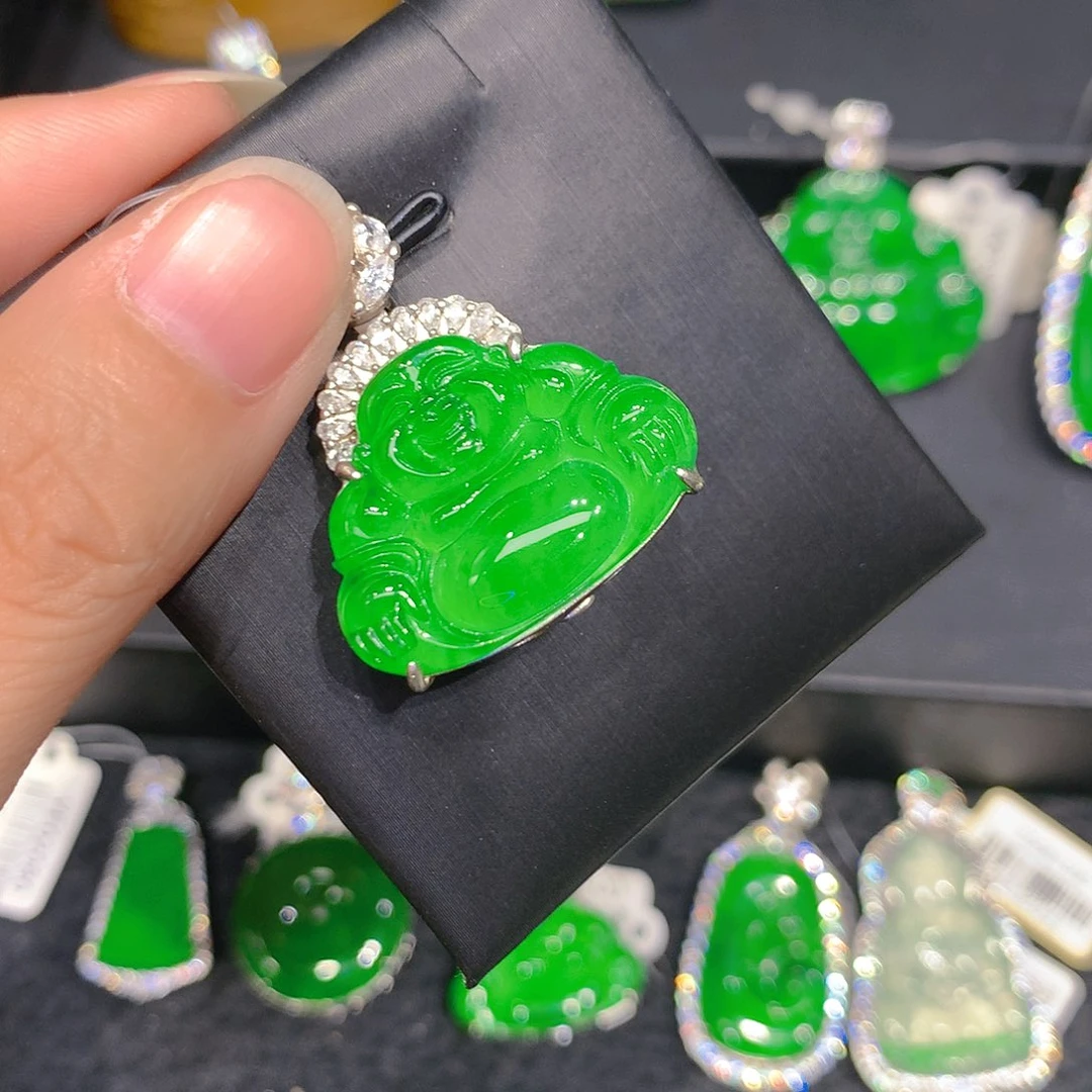 颈饰银S925镶嵌翡翠088569