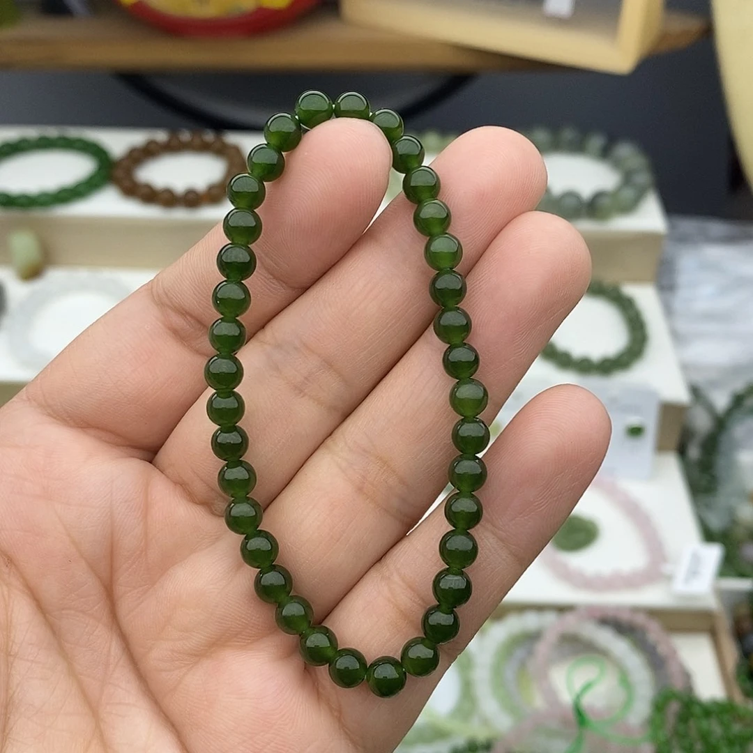 和田玉（碧玉）手链未镶嵌