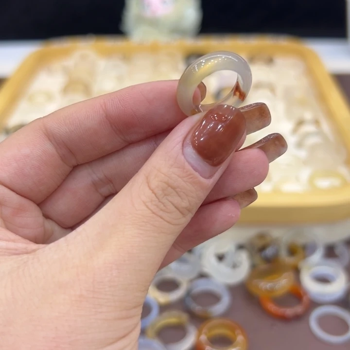 玛瑙/玉髓合金戒指15港6