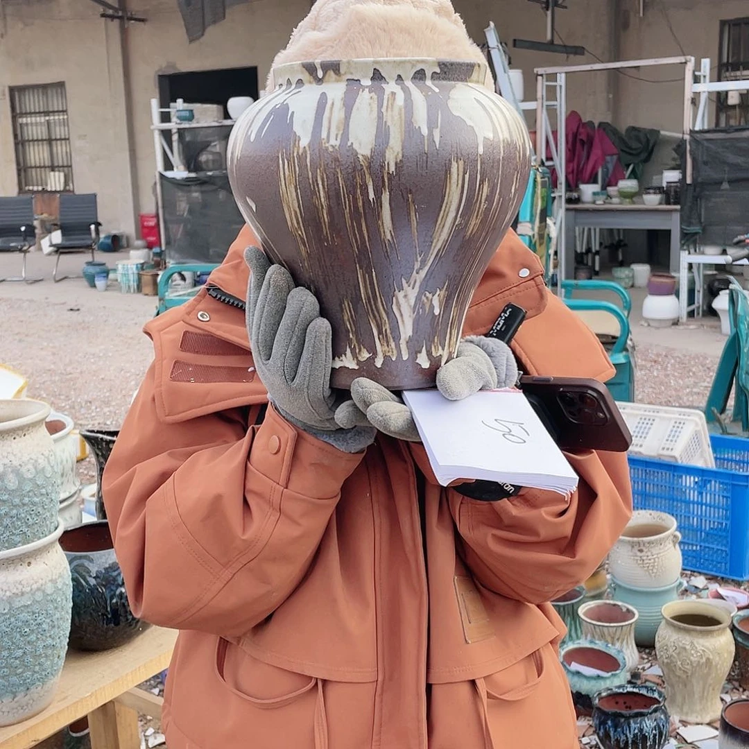 红陶王嫂花盆0120-50