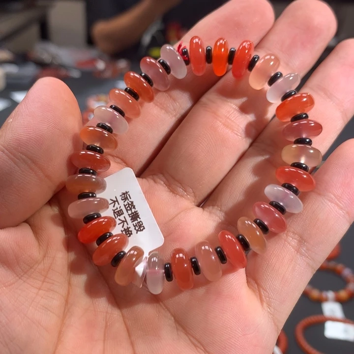 南红玛瑙未镶嵌单圈10-11mm➕冰多宝算盘珠