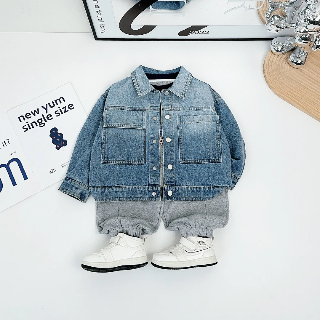 男童牛仔外套春秋2025新款春装儿童夹克潮 BQ25150X 悠悠童话童装