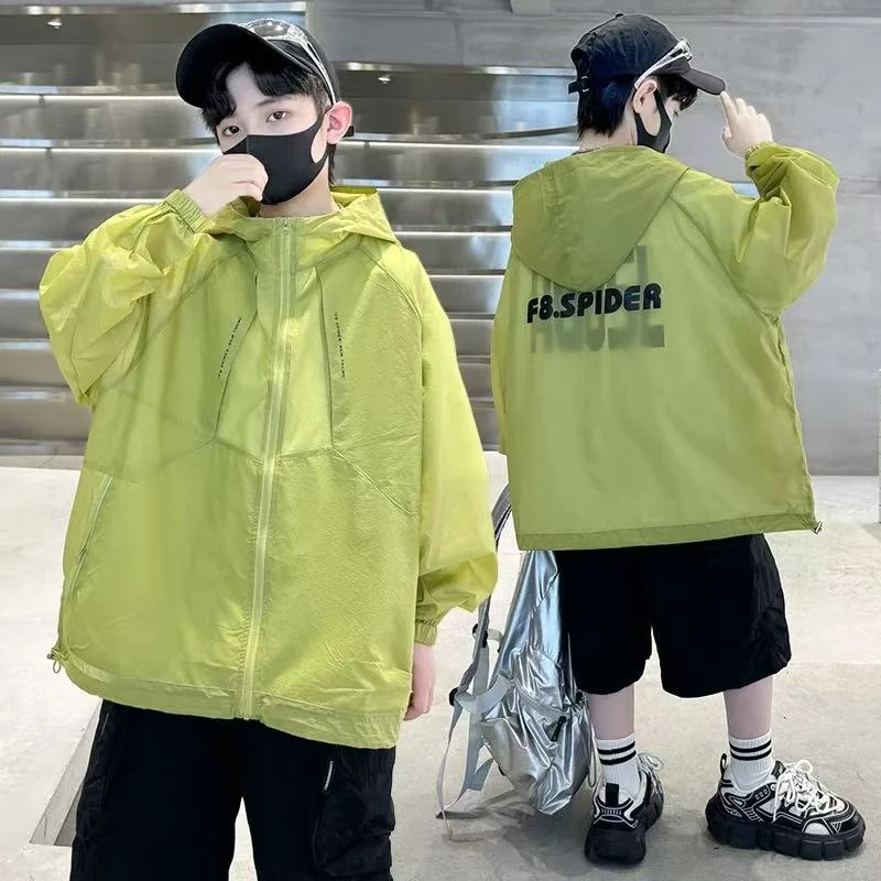 男童夏装防晒衣外套2025新款中大童儿童夏季薄款防晒衣亲肤轻薄潮