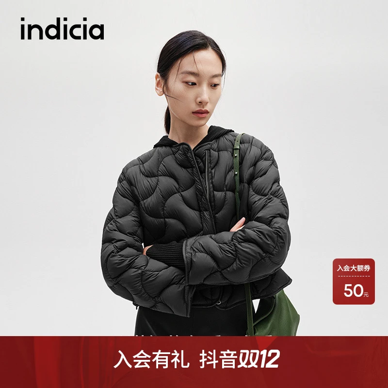 indicia标记商场同款冬季轻盈保暖90%鸭绒羽绒服外套女F2D4YR662F