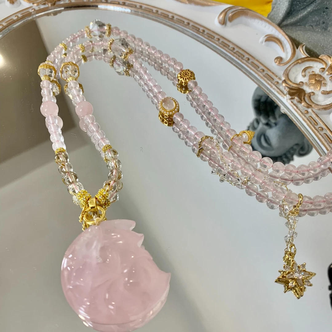 编织手工一对一串珠毛衣链