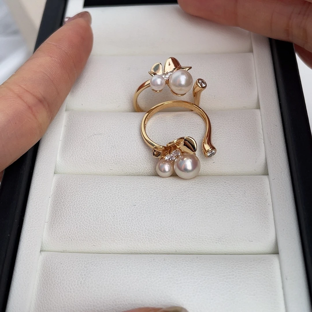 银S925镶嵌戒指海水珍珠