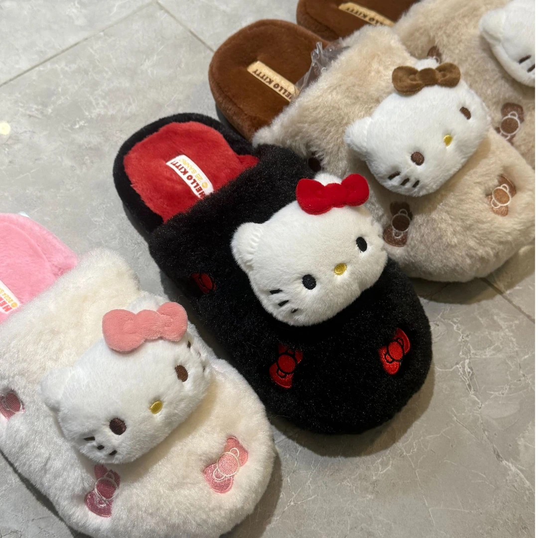 【qianqian】KT秋冬敲可爱巨舒服氛围感盆底家居拖鞋