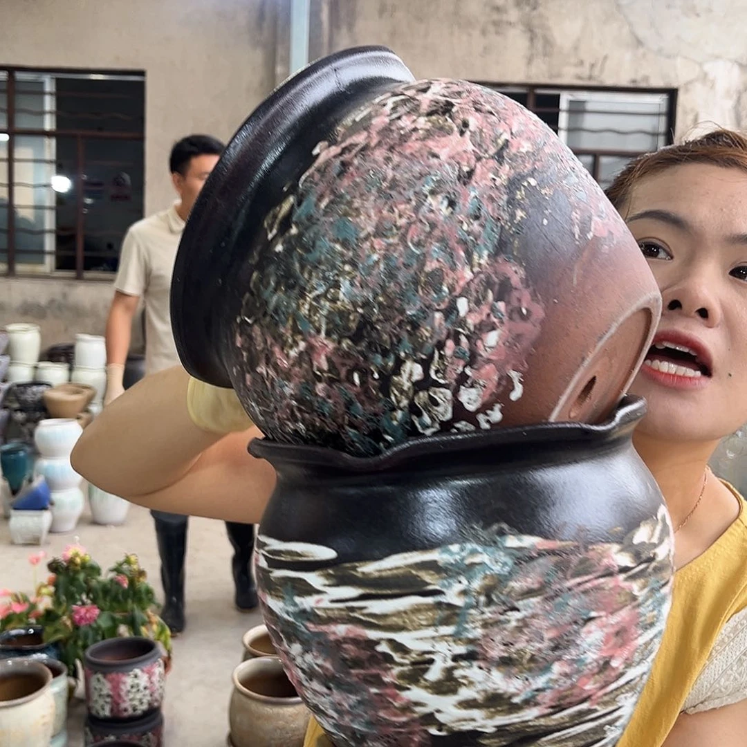 紫砂花盆正品口20高18