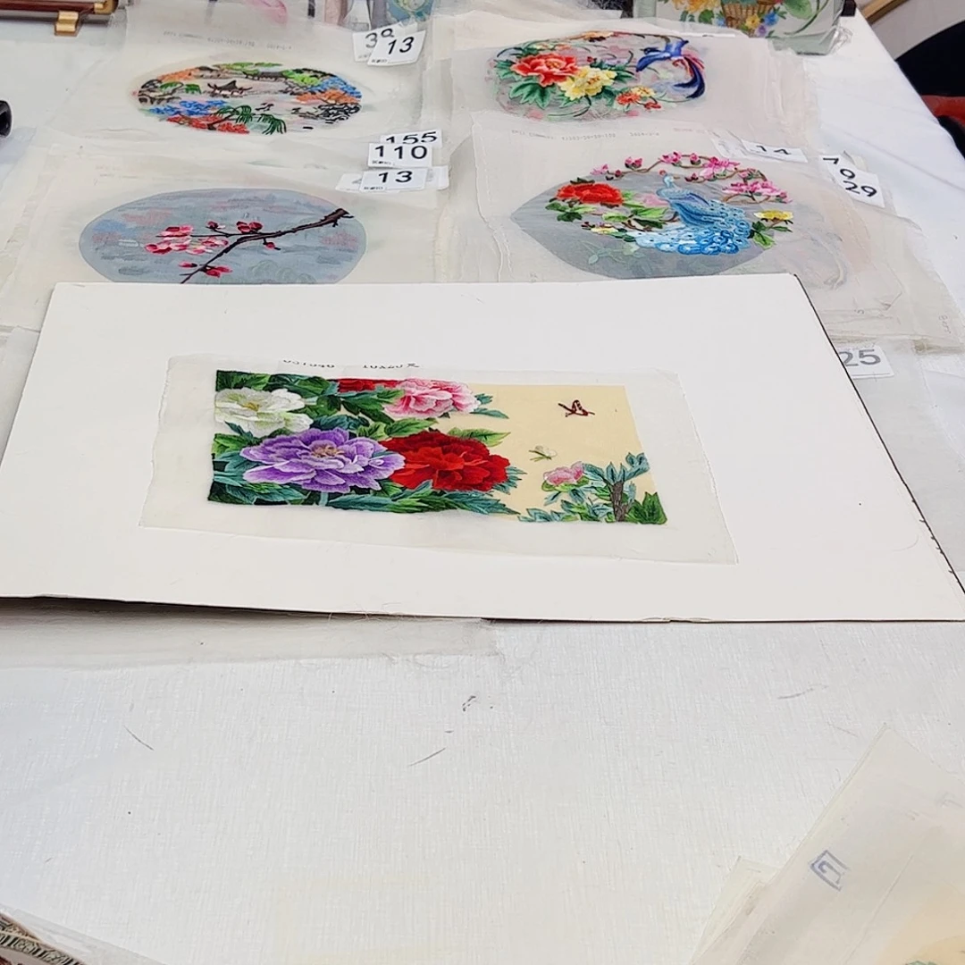 青***蔚刺绣牡丹绣片16/25