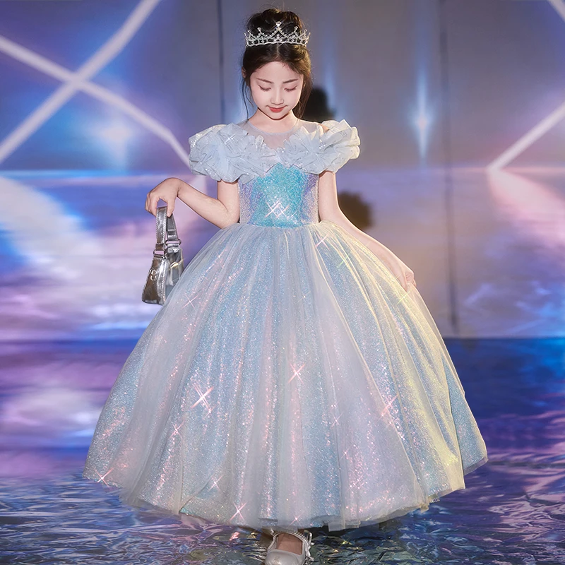 女童轻奢小众高端钢琴演奏礼服洋气公主裙生日儿童主持人演出服