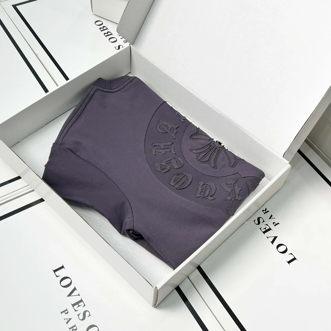 【马蹄花】刺绣重磅洗水短袖潮牌圆领男女同款时尚百搭T恤【K4012】