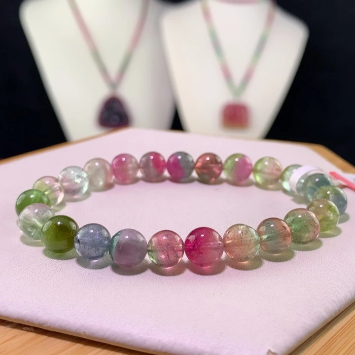 双色碧玺手链未镶嵌