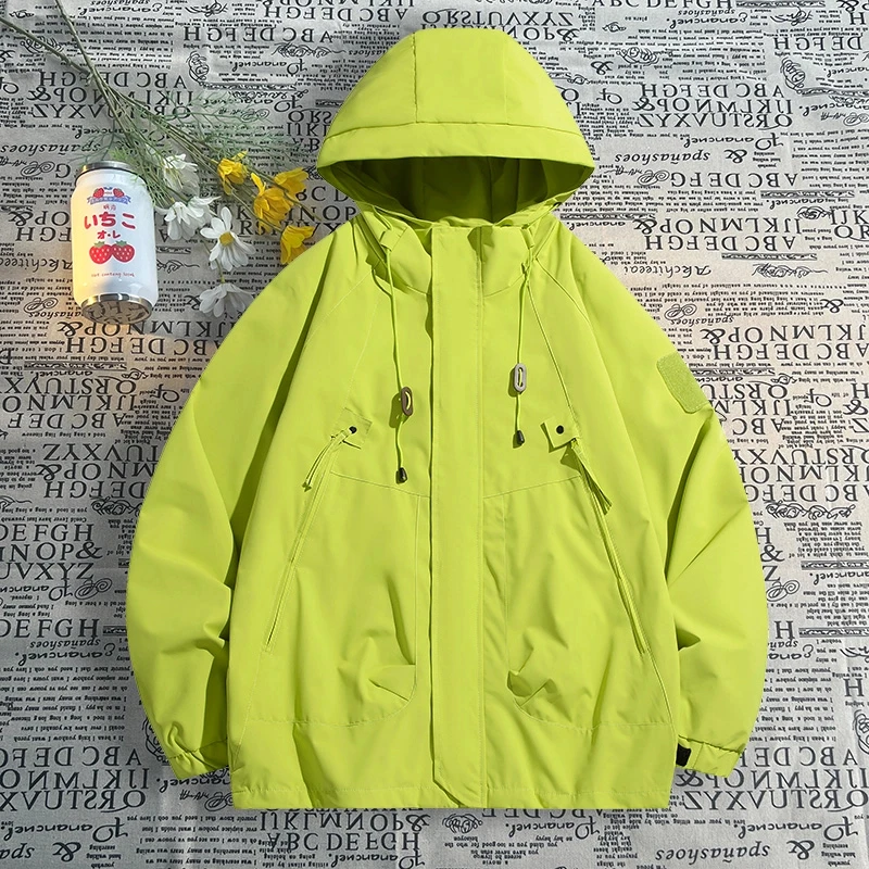 冲锋衣男女款外套春秋季休闲连帽户外情侣登山运动服青年夹克上衣