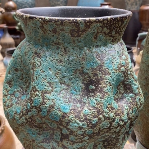 【闪购商品】紫砂花盆高约28口18手工