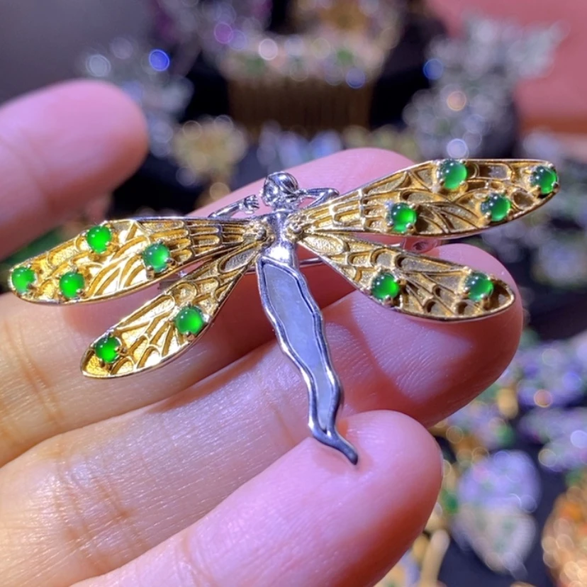 【闪购商品】银S925镶嵌挂件翡翠