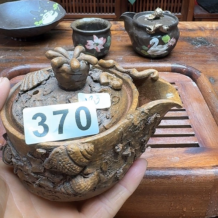 纯手工制作粗陶茶具