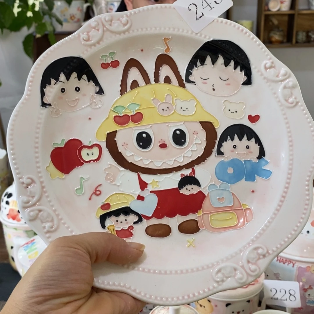 瓷片景德镇釉下彩手绘