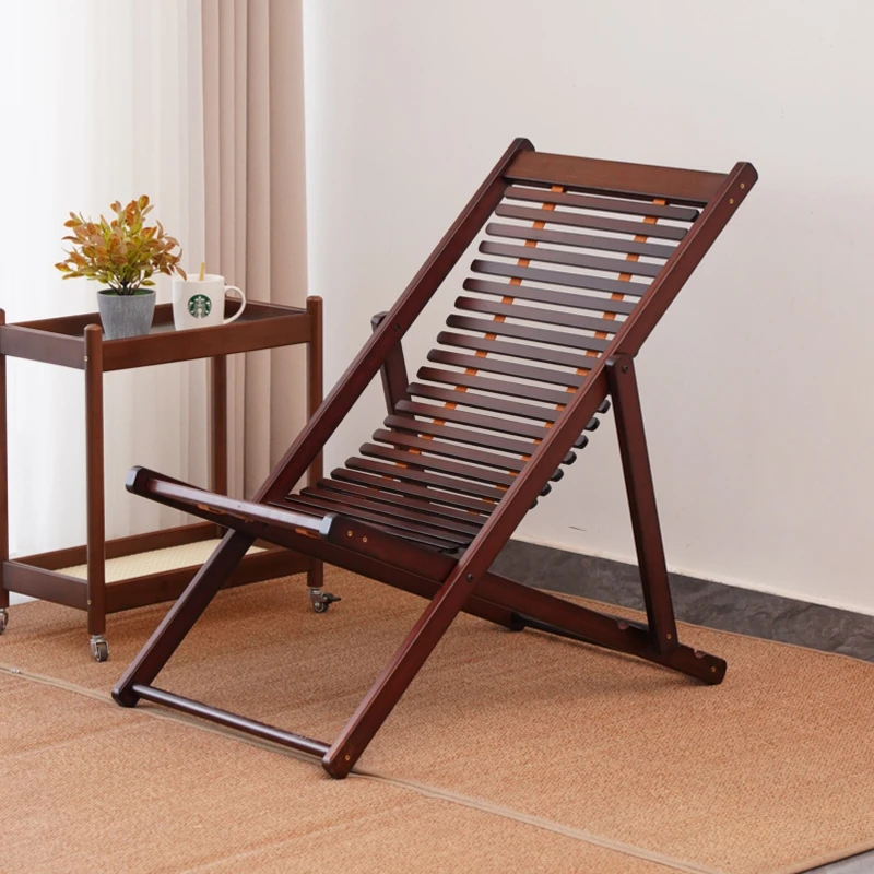 【 挚友】深色四档可调节折叠躺椅楠竹户外露营可折叠阳台