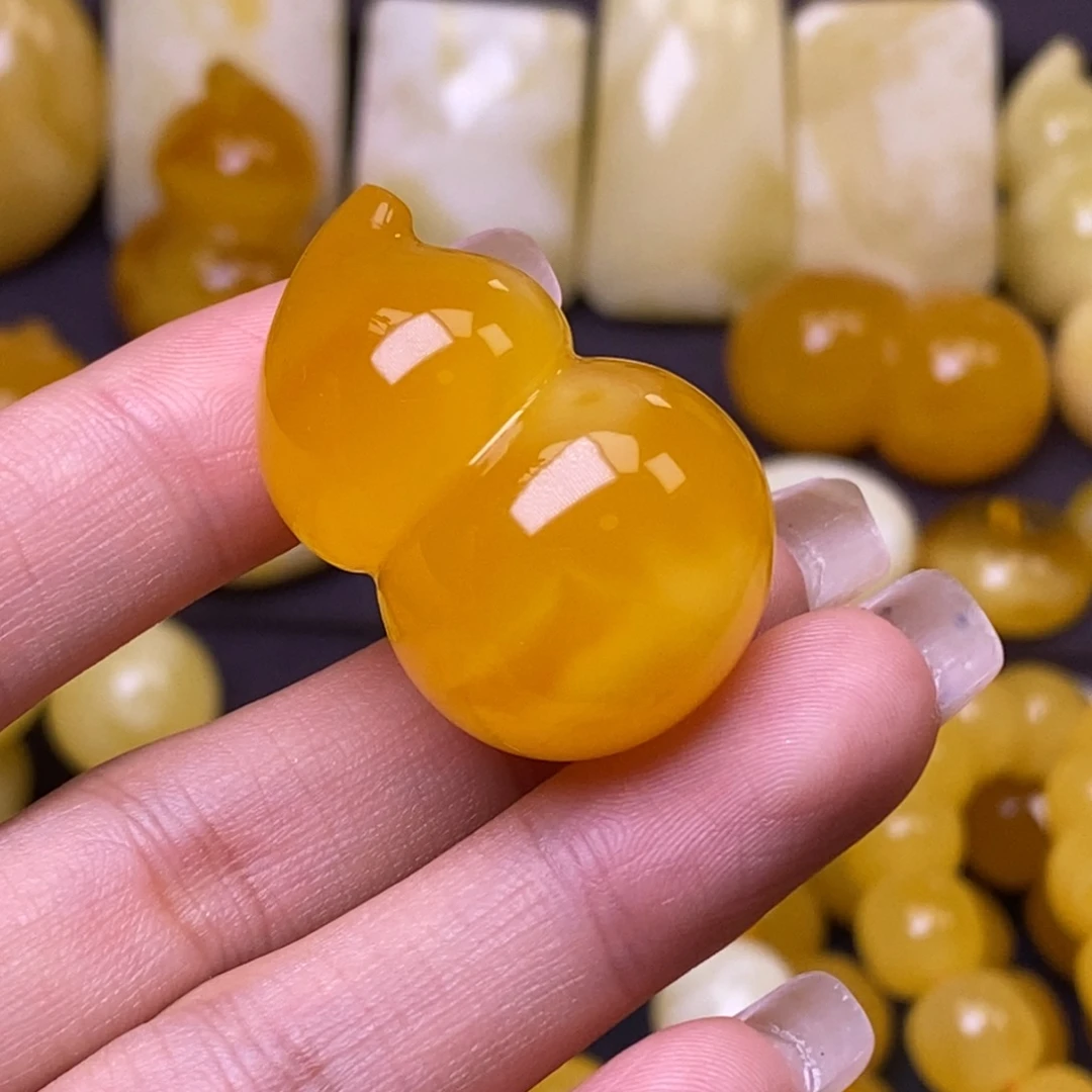 琥珀未镶嵌裸石葫芦