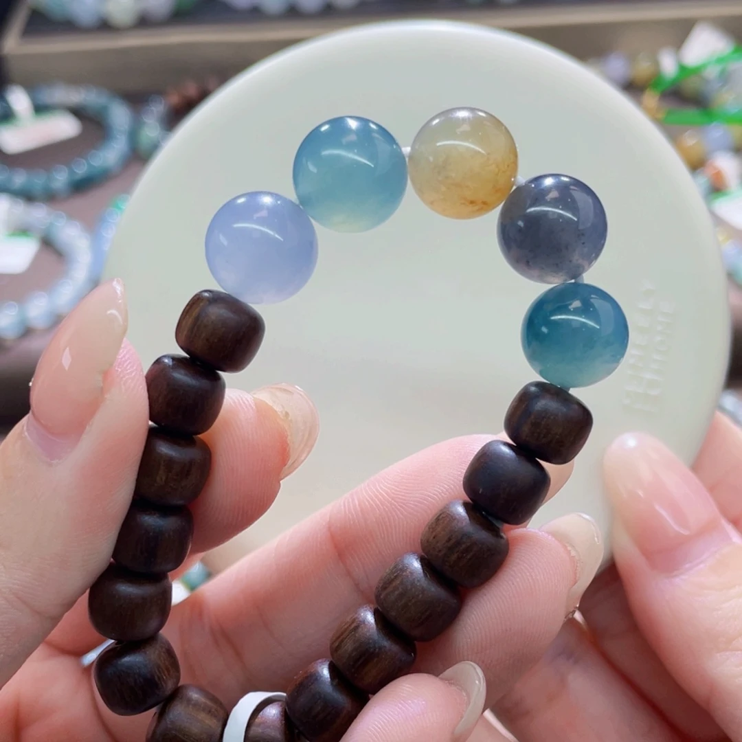 未镶嵌手链翡翠品质单珠放漏卡11+