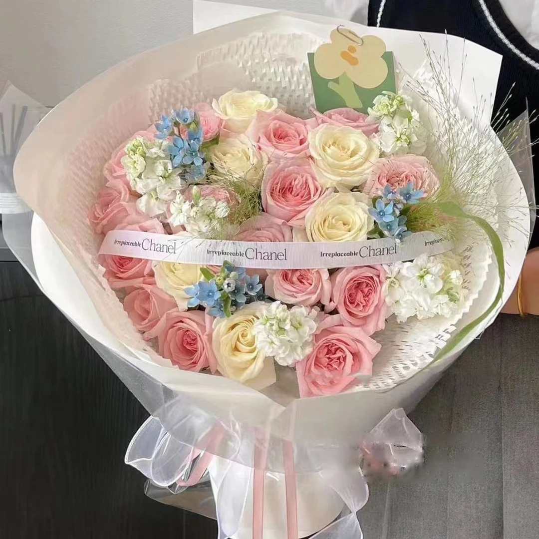 【富士山下】33朵粉玫瑰混搭花束生日鲜花送女友花店送花上门七夕情人节礼物情人节鲜花小时达