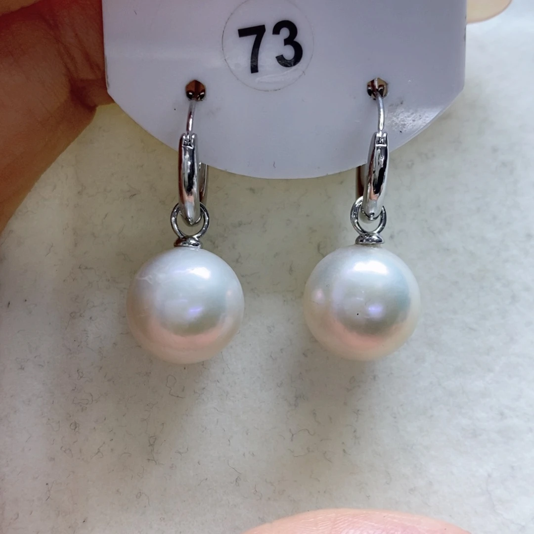 淡水珍珠耳饰银S925镶嵌