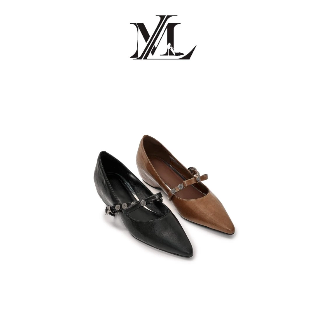 2025新款复古港风气质尖头低跟舒适百搭单鞋G879