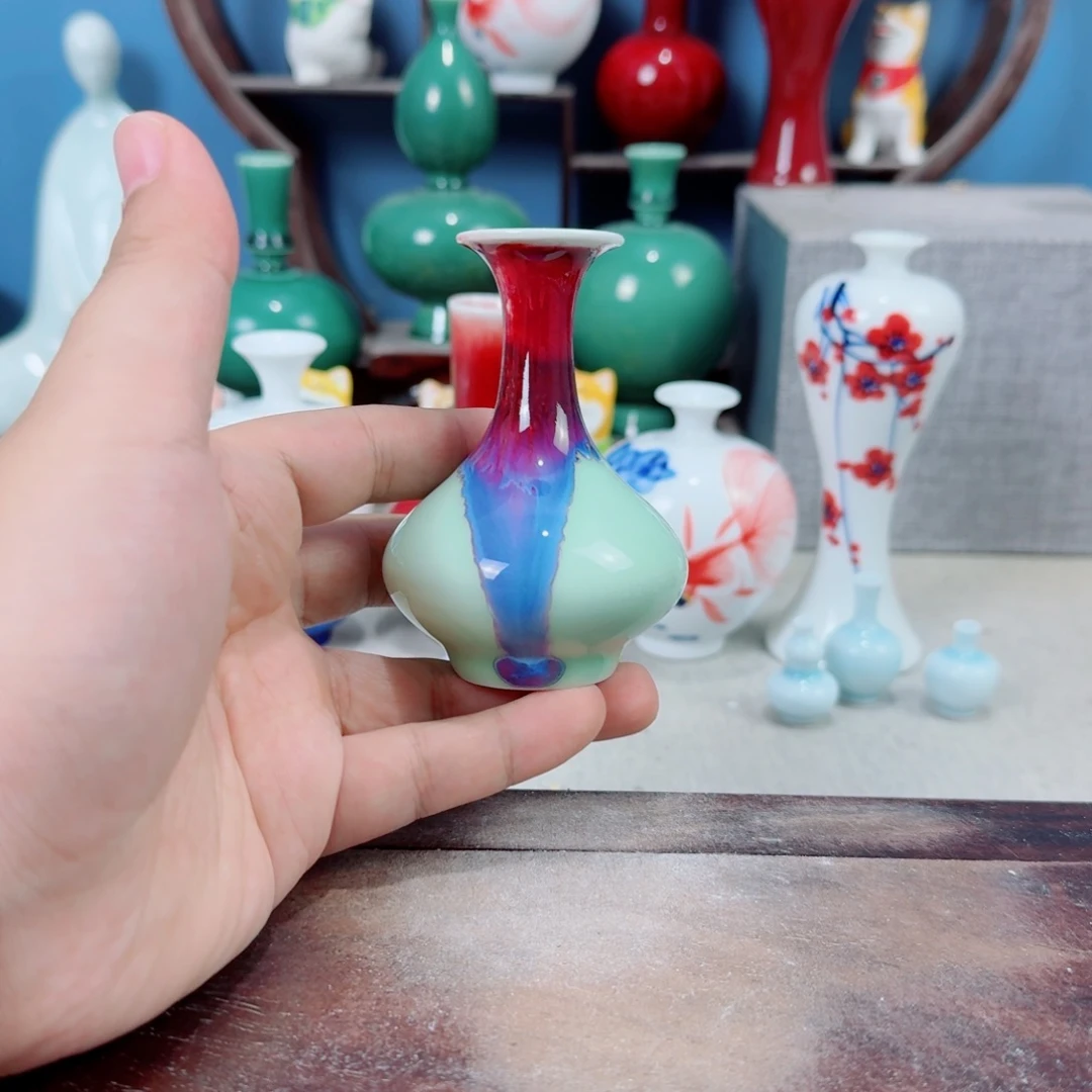 陶瓷手工小花器摆件