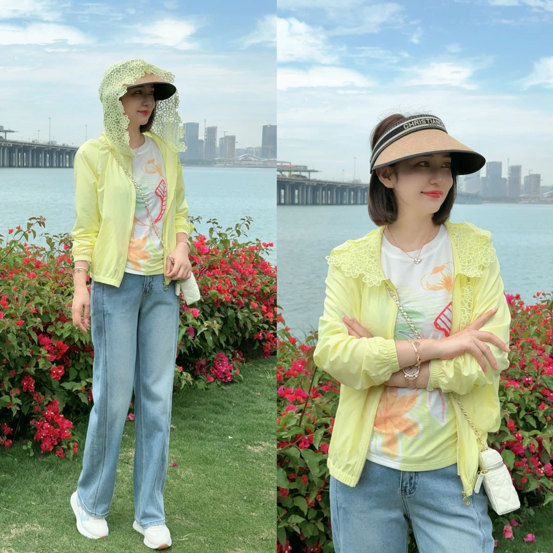 JDND轩羽【山茶花防晒】UPF50+出游时尚透气防晒外套XY25153