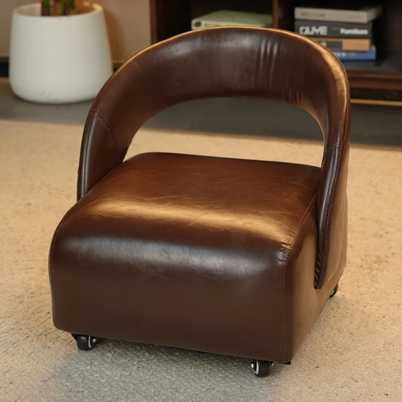 【正版整装】静音轮大号单人家用溜溜椅靠背客厅小凳子多巴胺家具L