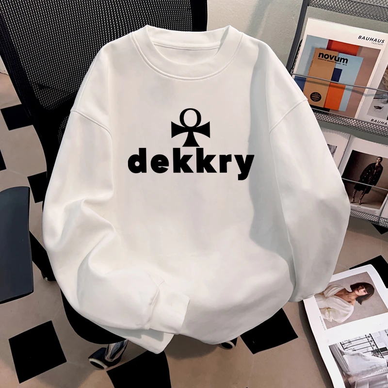 jtrt美式复古重磅纯棉圆领长袖T恤男女秋冬季潮牌新款宽松上衣ins