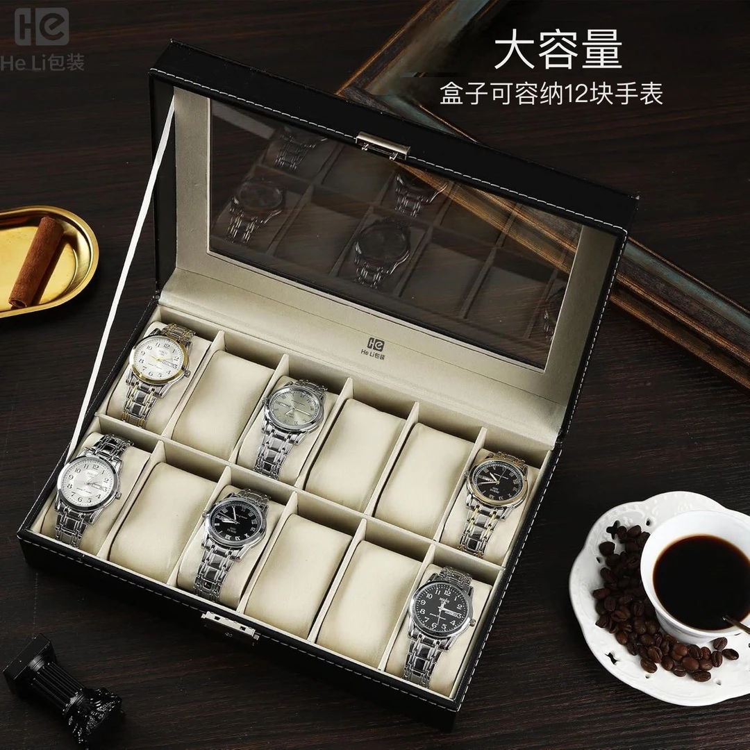 多功能大容量带锁精致手表收纳盒可存放饰品