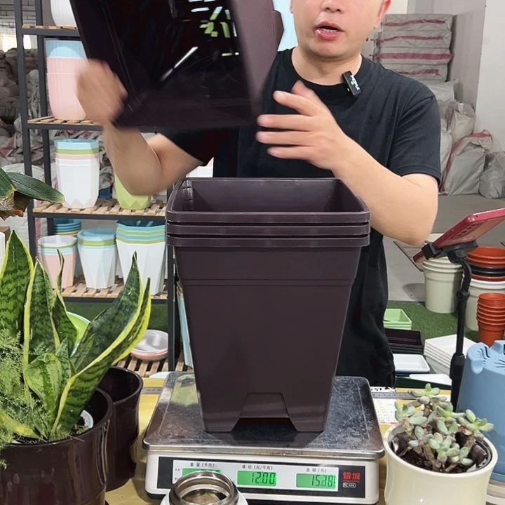 方盆口26高28紫砂色4个无托