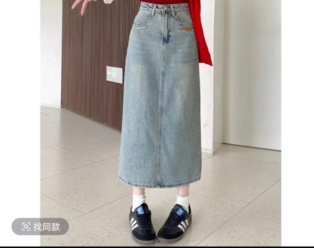 高腰百搭显瘦春夏新款牛仔半身裙