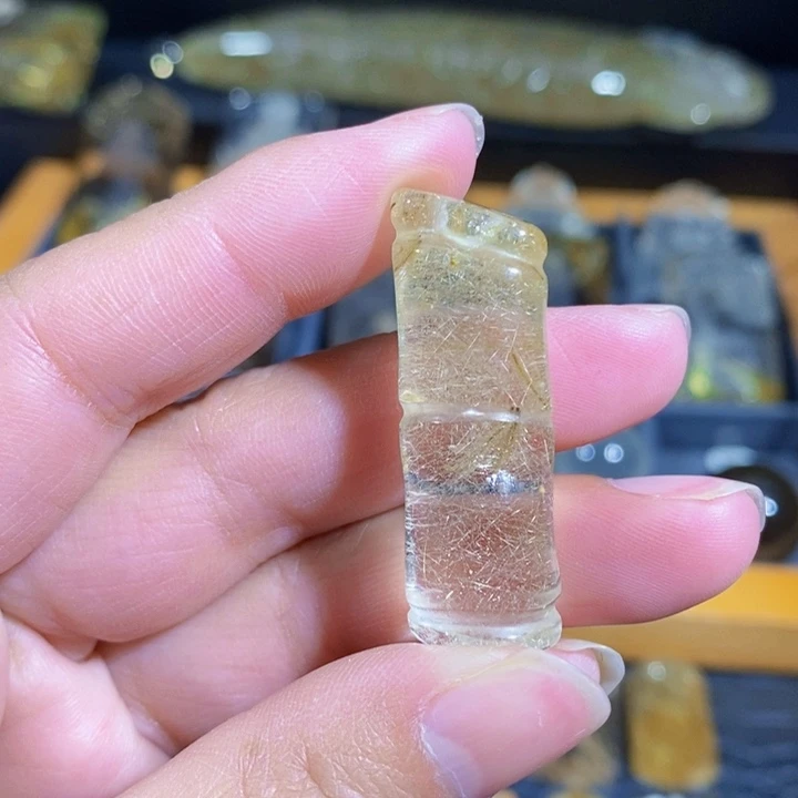 发晶颈饰未镶嵌白***。吊坠