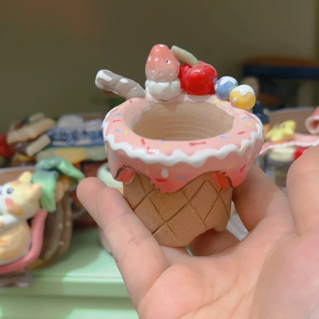 双十二福福手工多肉花盆