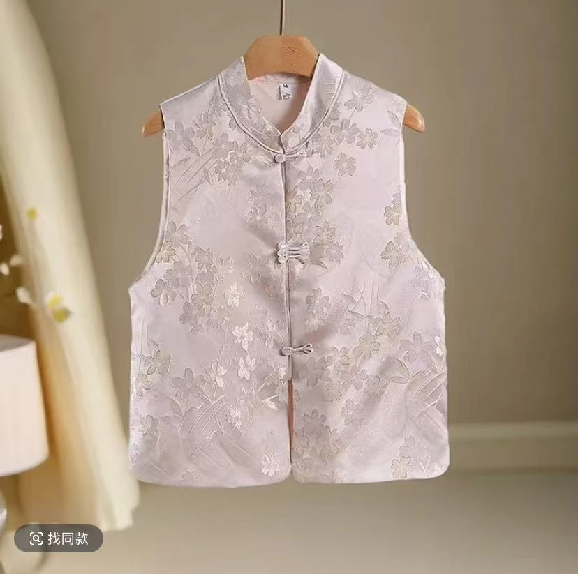 新中式国风女装马女外套2025春秋新款提花盘扣时尚上衣服批发