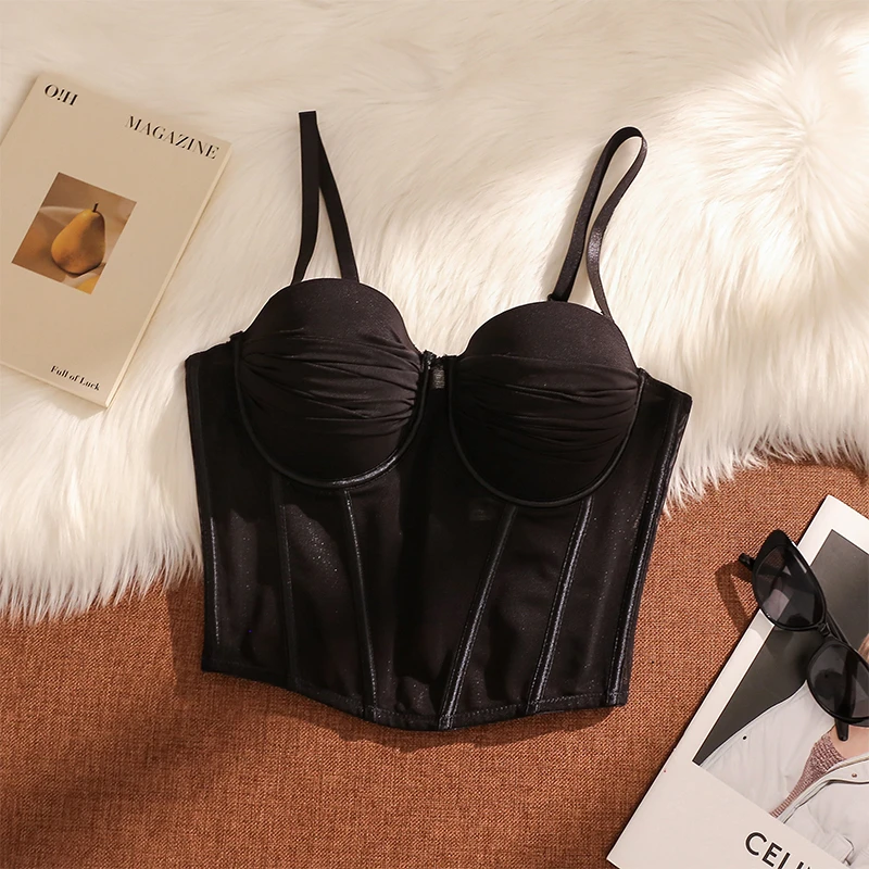 法式高级感鱼骨胸衣吊带背心女内搭性感修身显瘦秋冬新款美背上衣