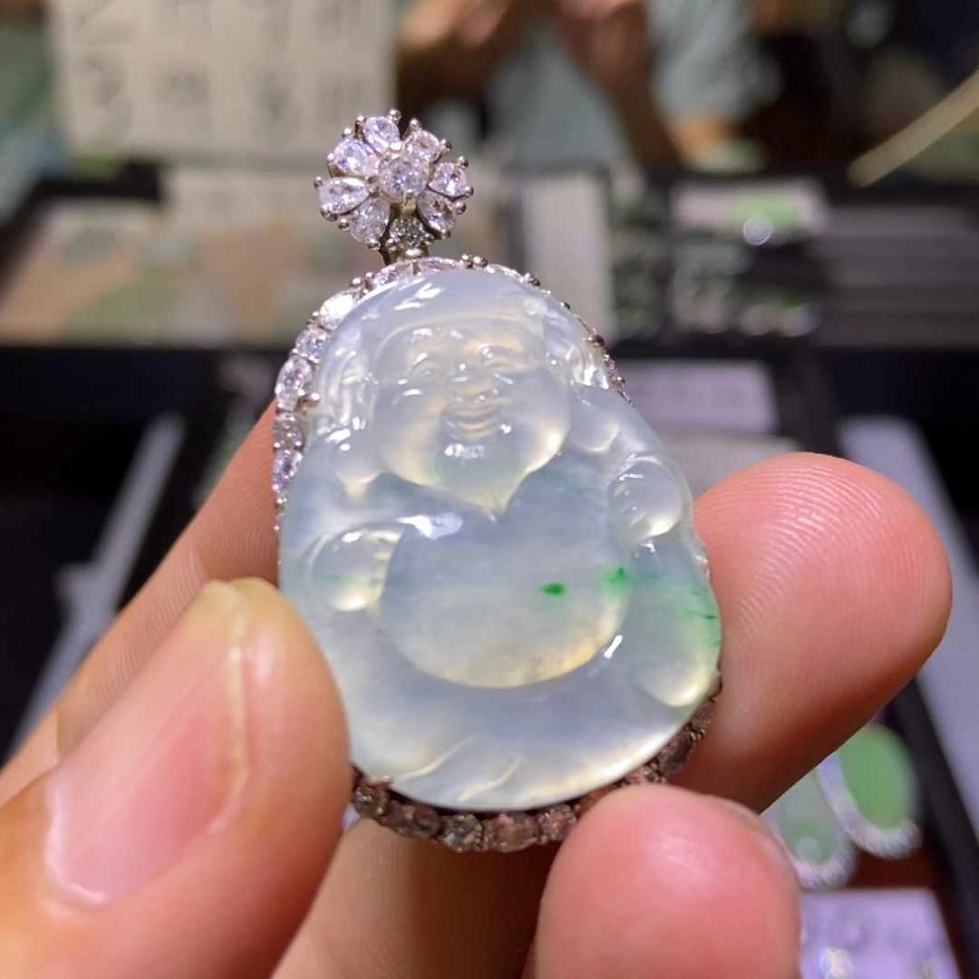 翡翠银S925镶嵌颈饰