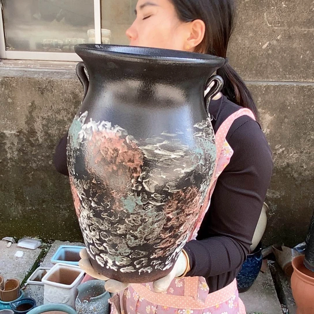 紫砂花盆正品口20高32