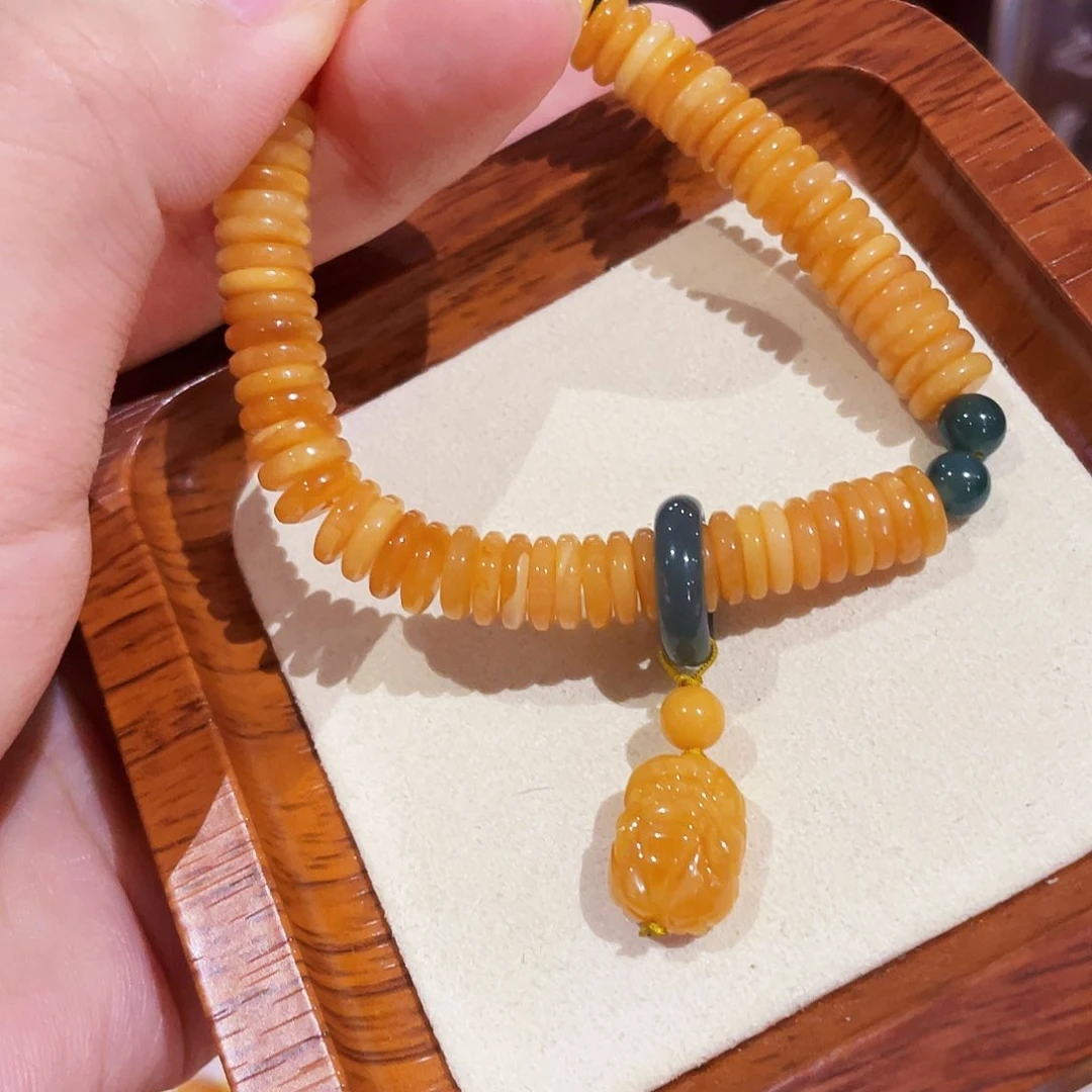 未镶嵌蜜蜡手链手串