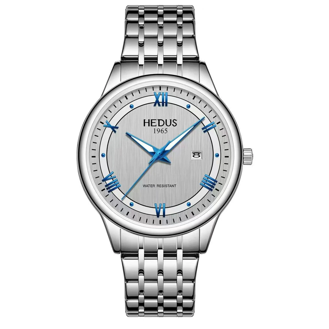 亨达时新款 灰蝶飞系列 百搭个性防水男款腕表