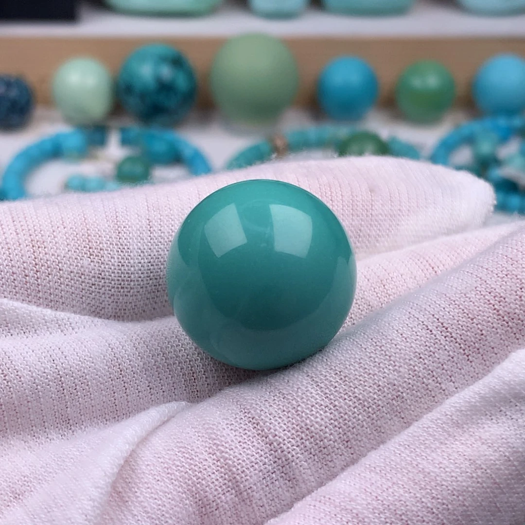 未镶嵌绿松石珠宝奇石22.6毫米