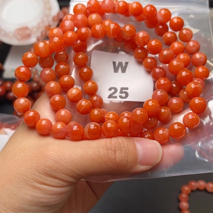 南红玛瑙未镶嵌多样性发货默认微瑕称重8mm