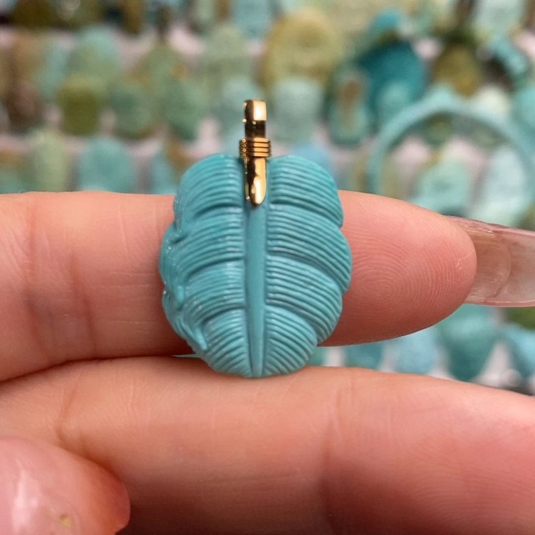 绿松石18K金镶嵌绿松石