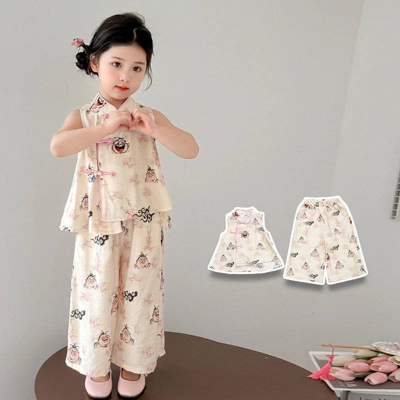 古风女童中式套装夏季2025新款儿童超好看夏装宝宝女童夏装套装