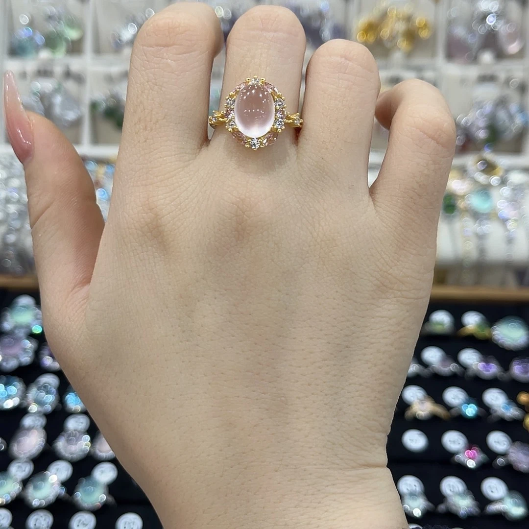 安***.银S925镶嵌芙蓉石戒指